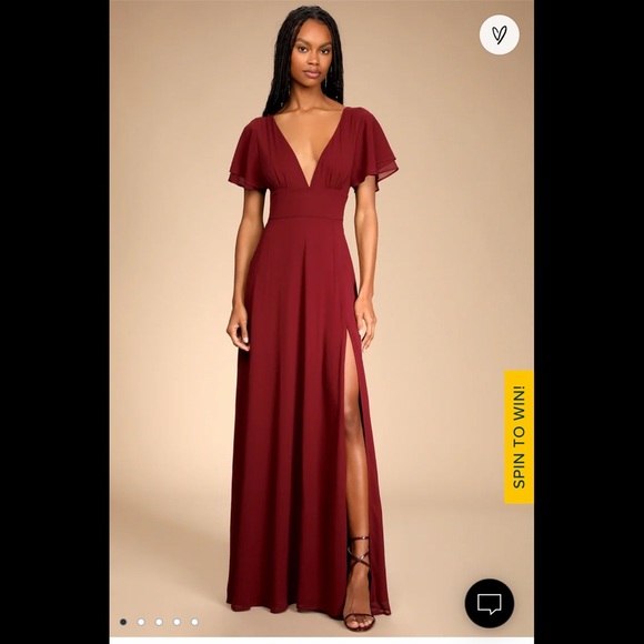 SAGE GREEN Lulu’s flutter sleeve lined maxi dress, size medium, only worn once - Picture 8 of 8